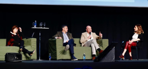 PAtricia Bullrich, Jorge Macri y José Luis Spert en el Panel de Carnes en la Rural